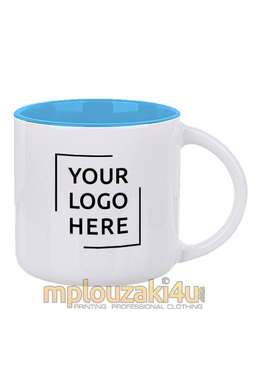 Porcelain mug - mplouzaki4u with logo printing